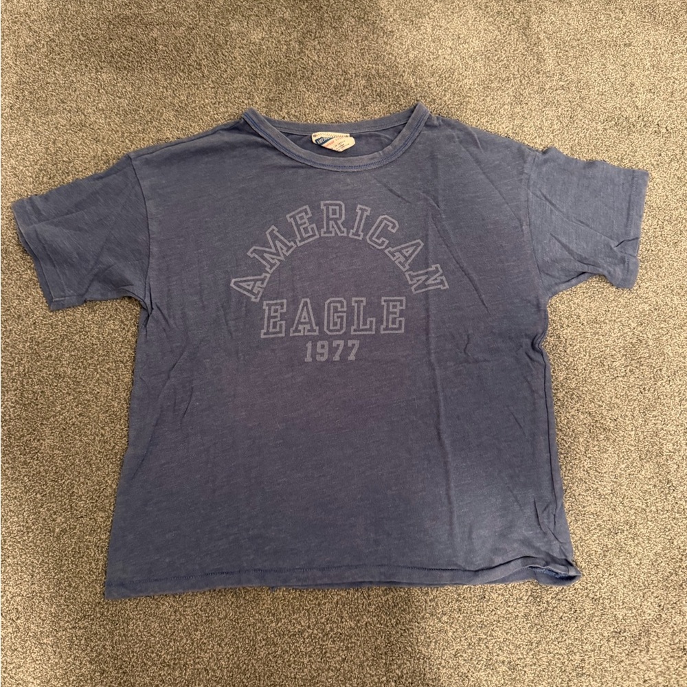 American Eagle Outfitters Blue Graphic Tee